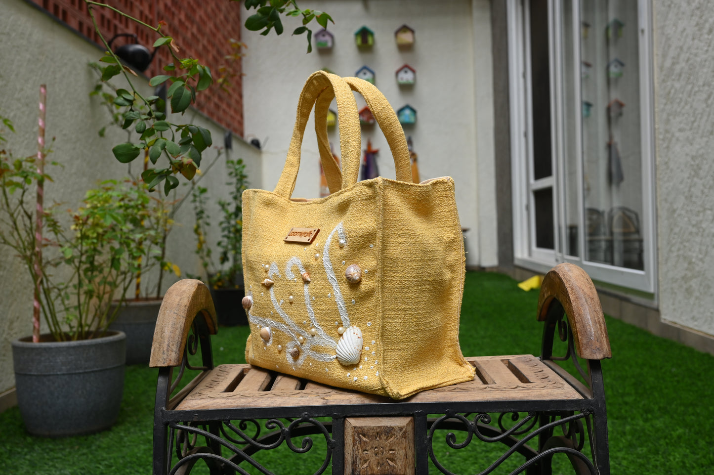 Shells on Ocean Hand Painted HandBag