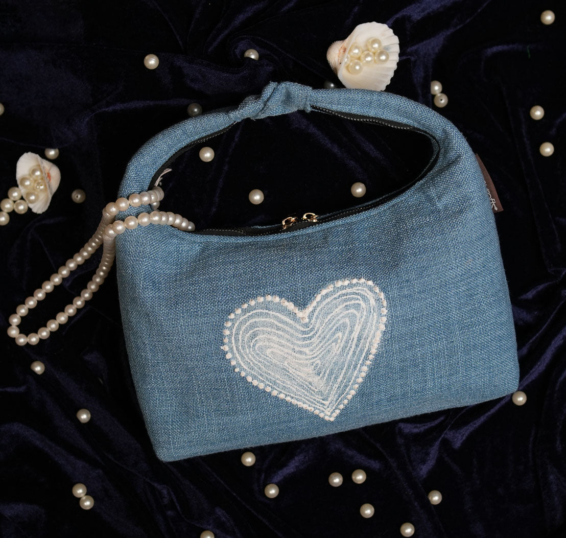 Blue Denim Hollow Bag