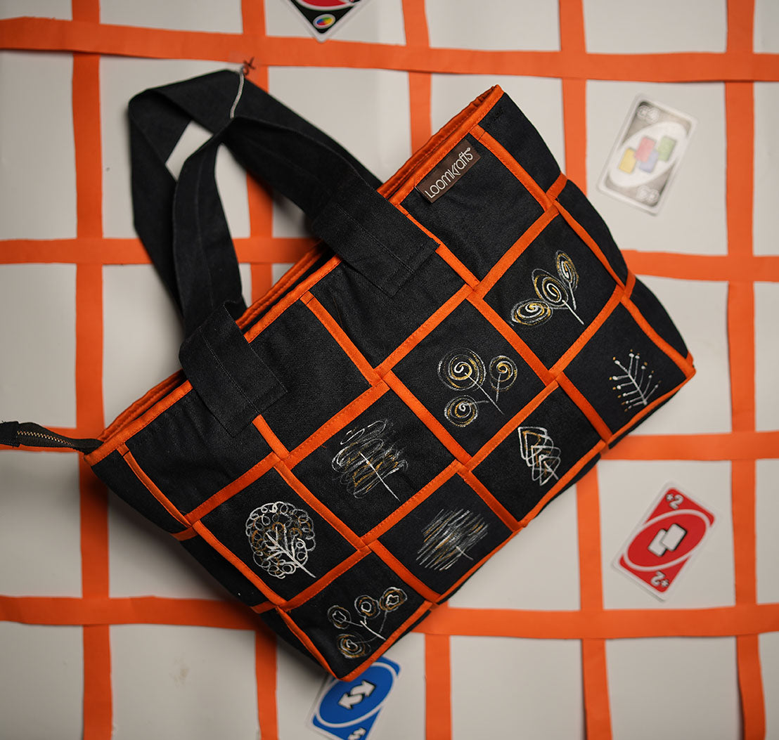 Orange Burst Tote Bag
