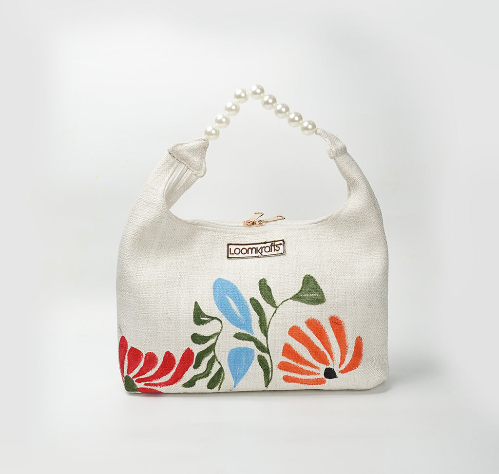 Cream Pearl Designer Bag