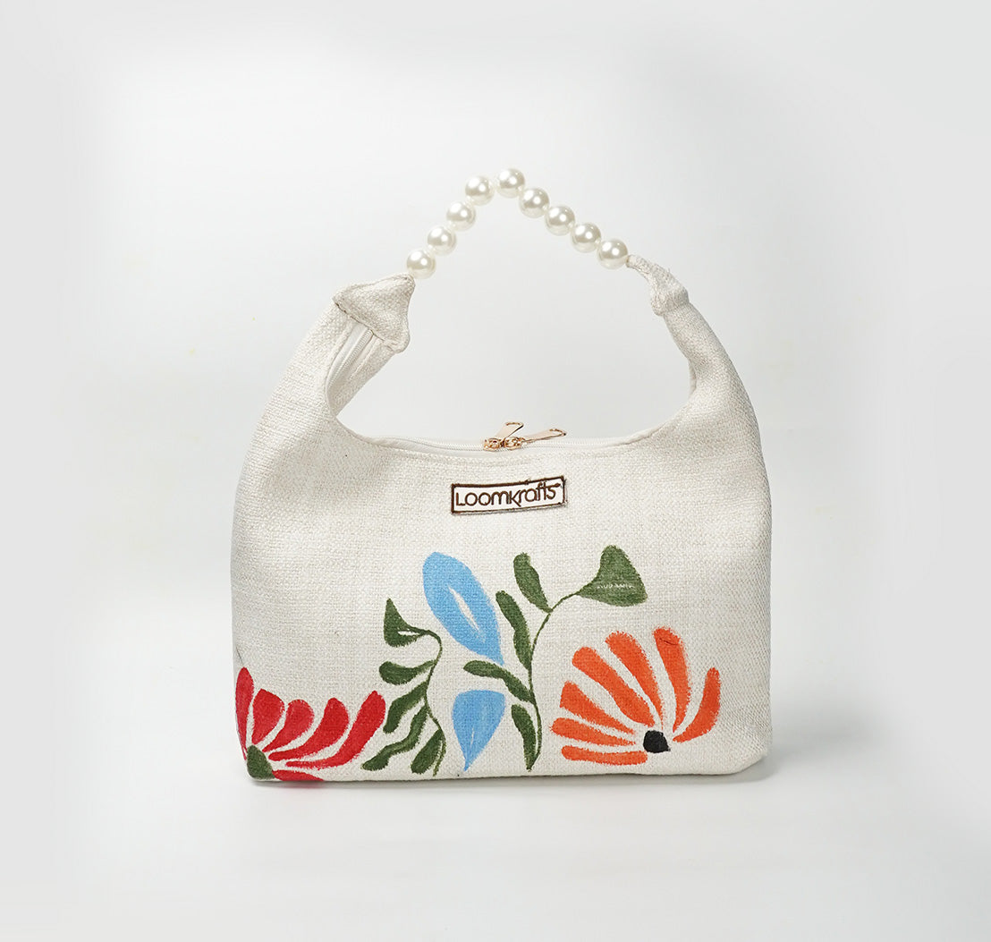 Cream Pearl Designer Bag
