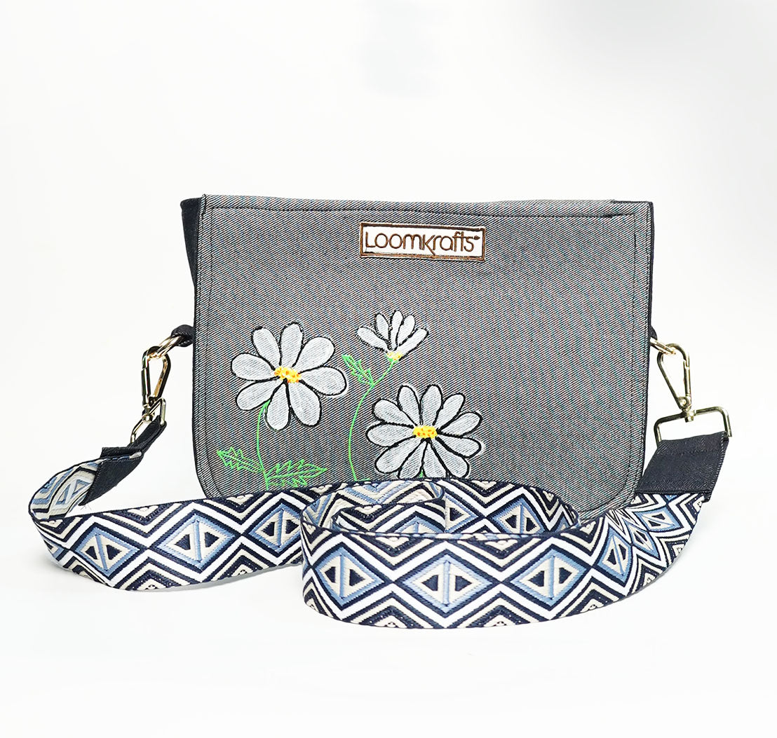 Denim Drift Sling Bag