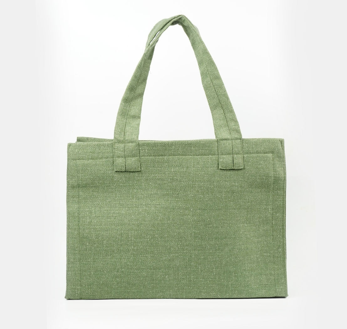 Mushroom Green Box Tote Bag