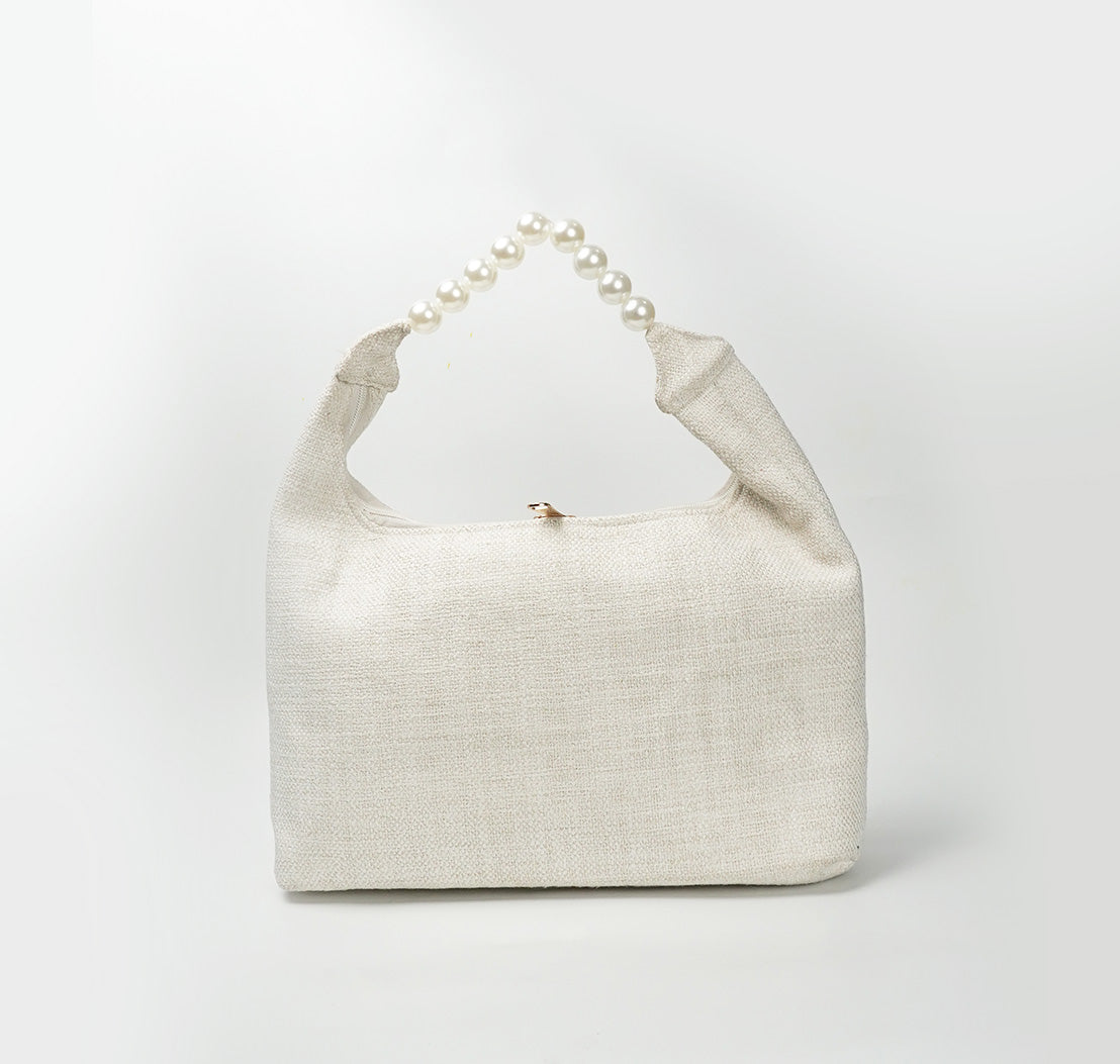 Cream Pearl Designer Bag