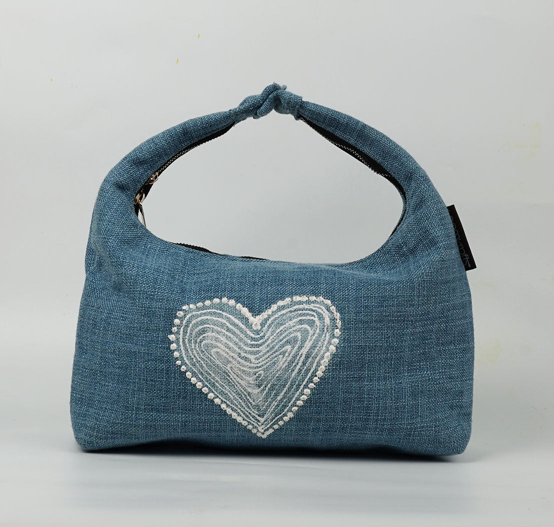 Blue Denim Hollow Bag