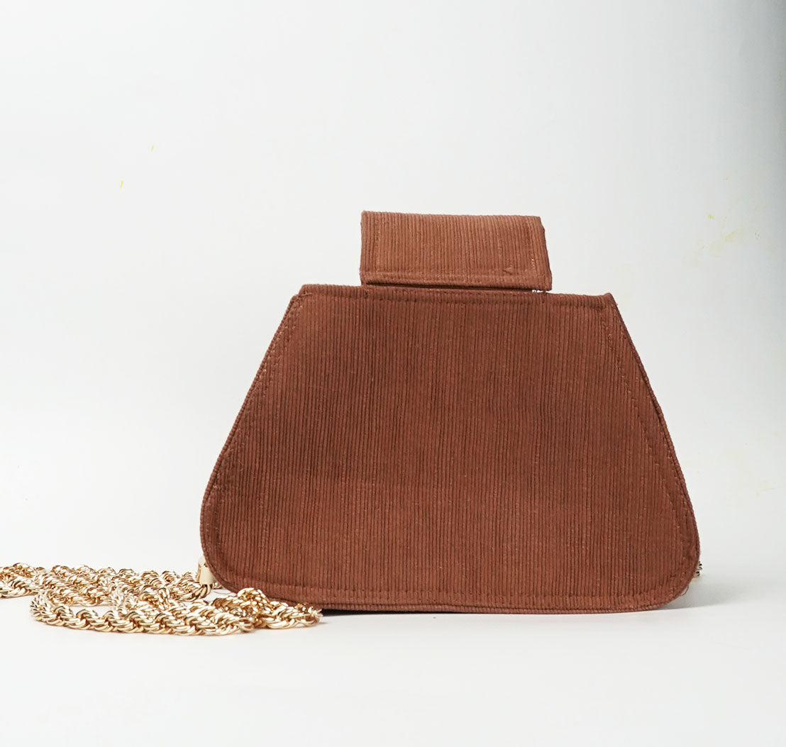 Cute Mini Brown Golden Chain Sling
