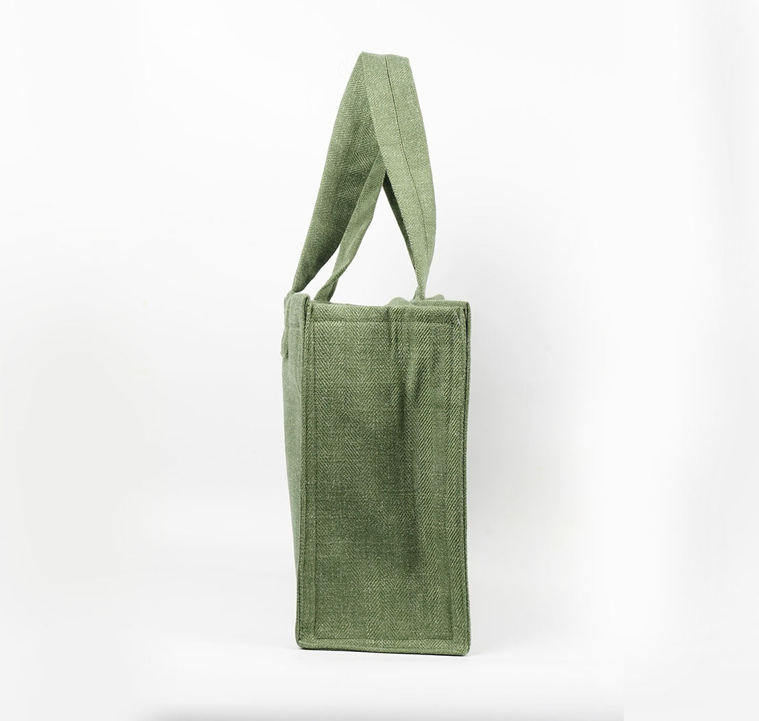Mushroom Green Box Tote Bag