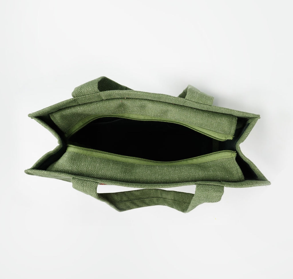Mushroom Green Box Tote Bag