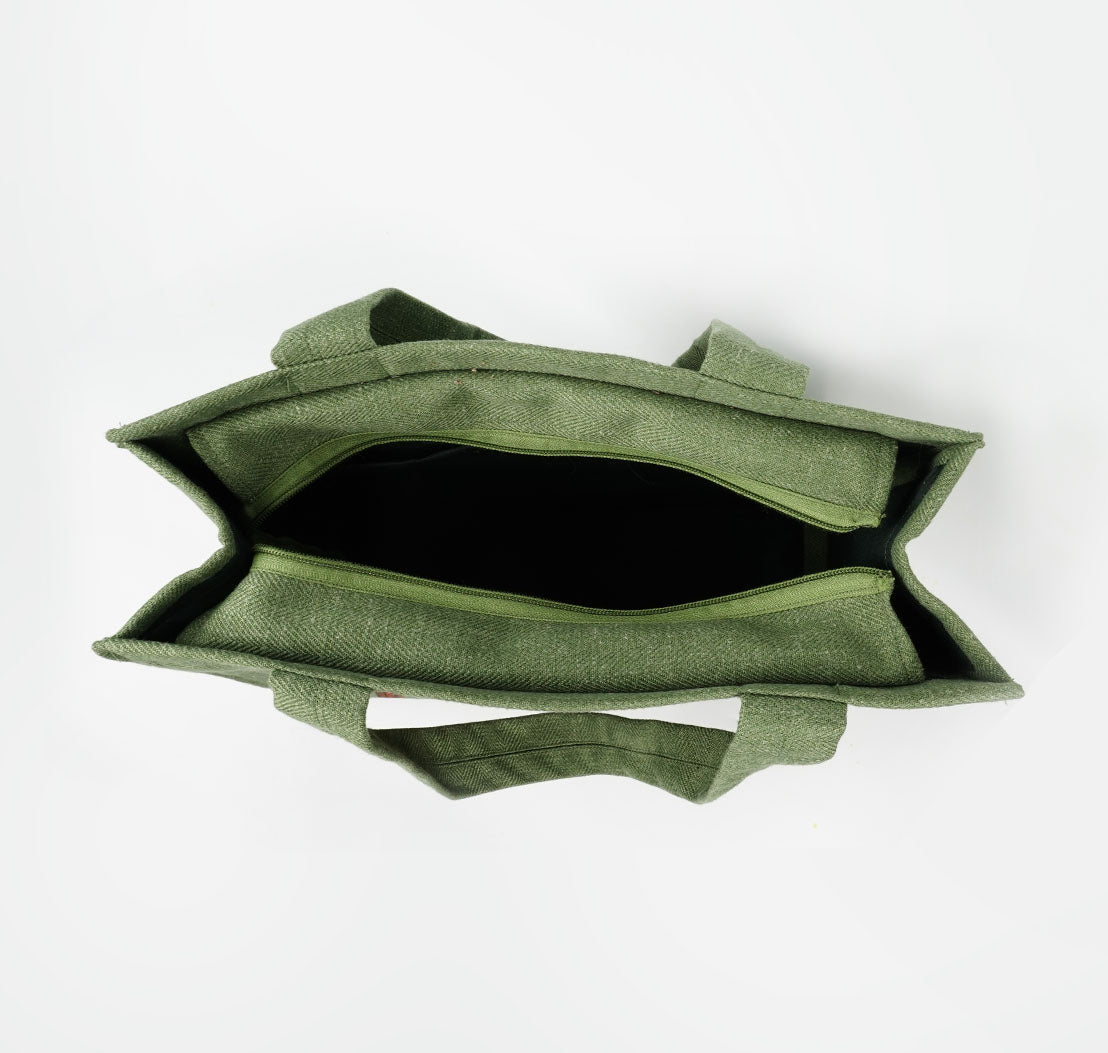 Mushroom Green Box Tote Bag