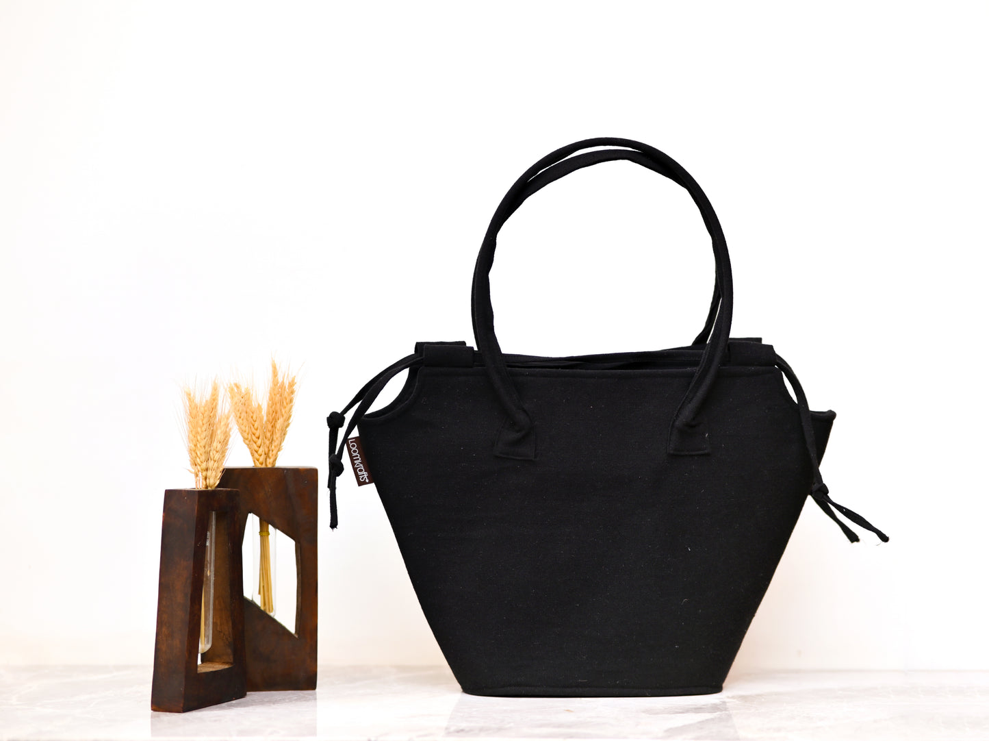 Black Boat Tote Pattern Bag