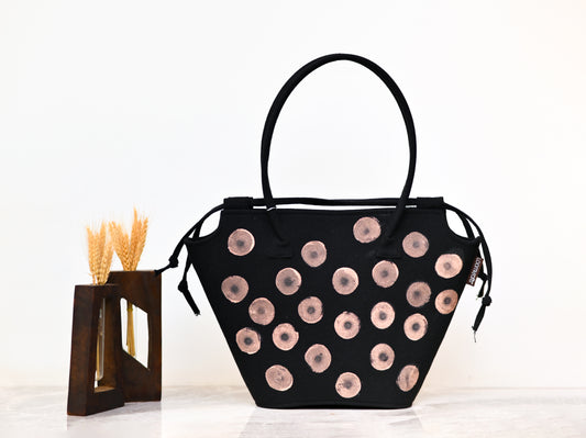 Black Boat Tote Pattern Bag