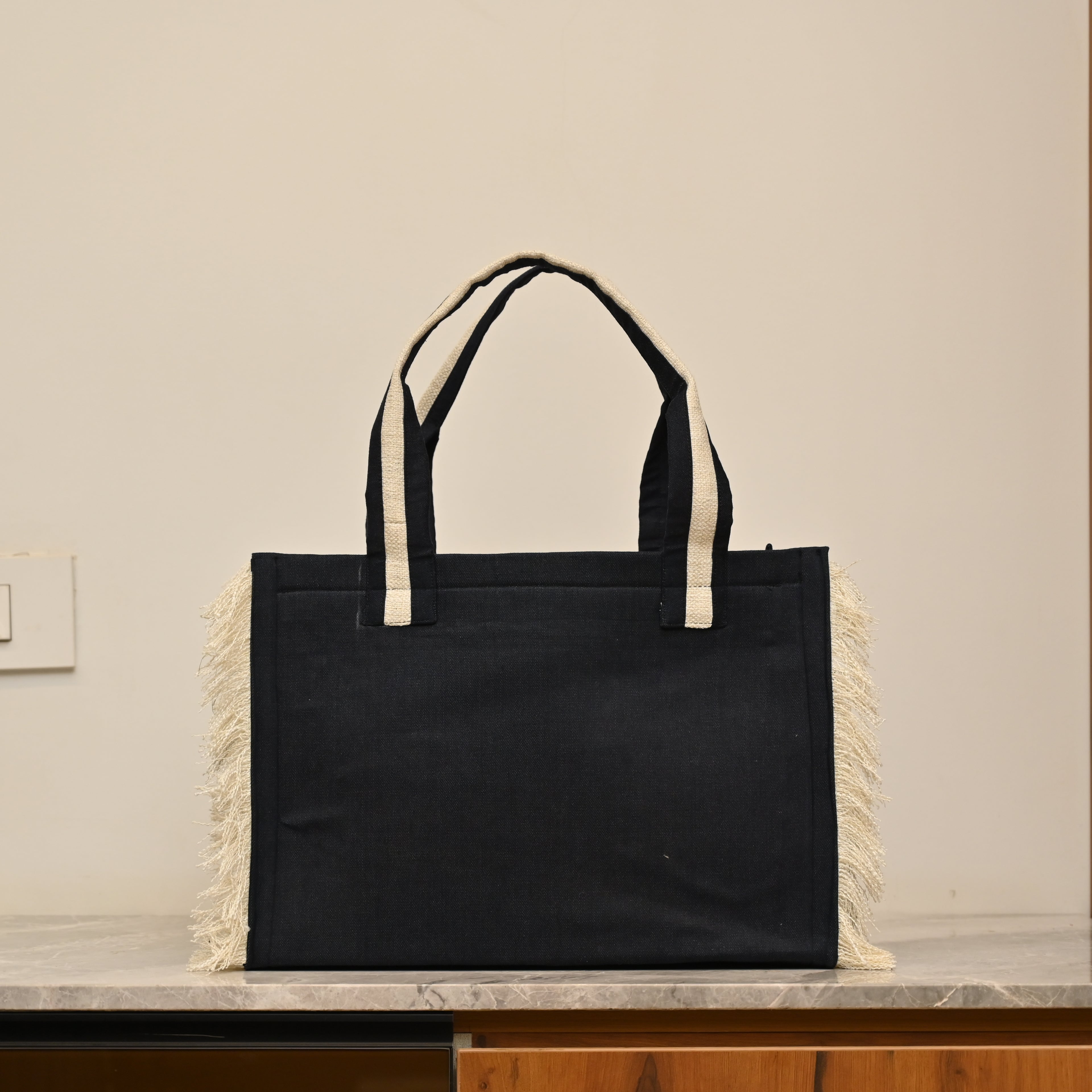 Ruffle Denim Bag