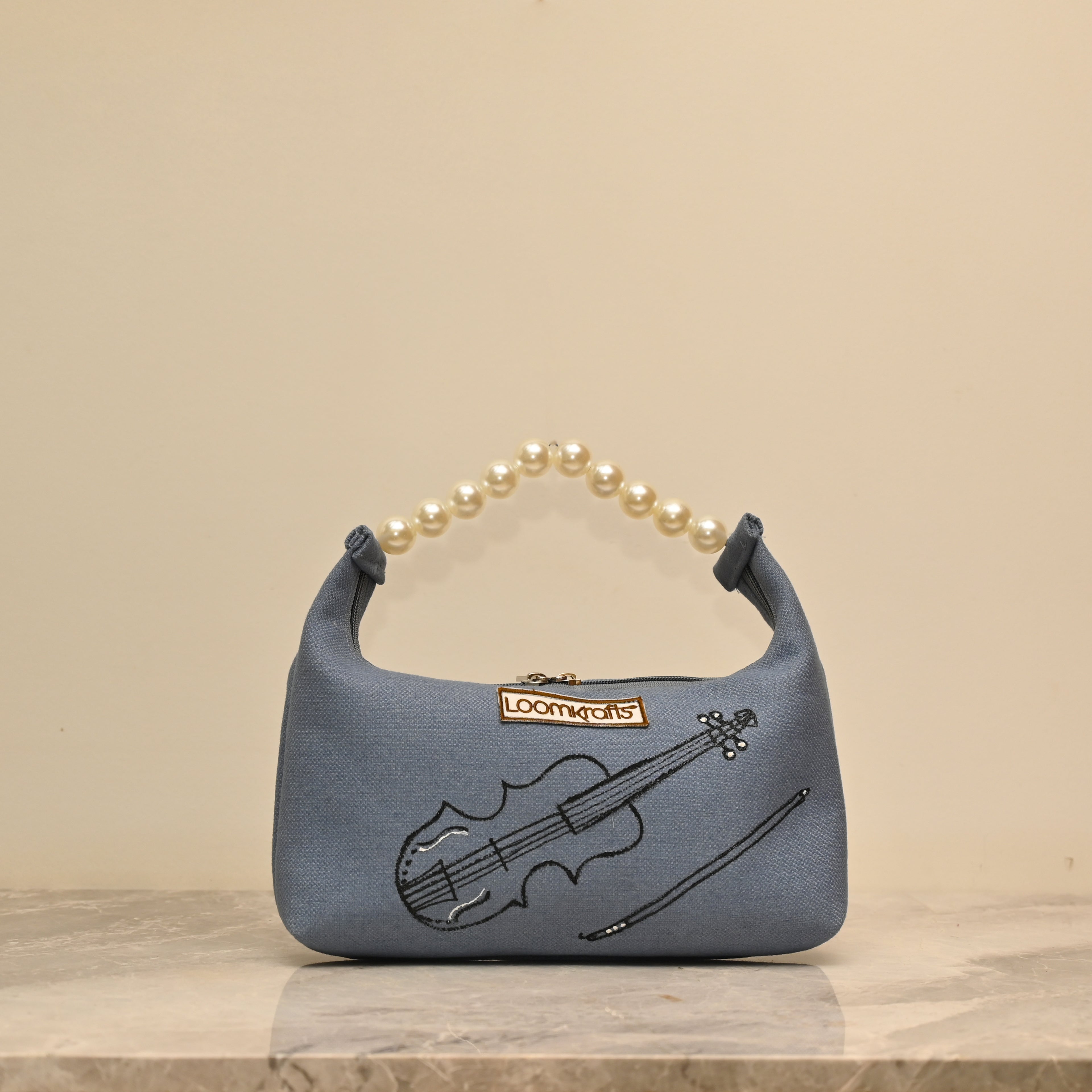 Cream Pearl Designer Bag
