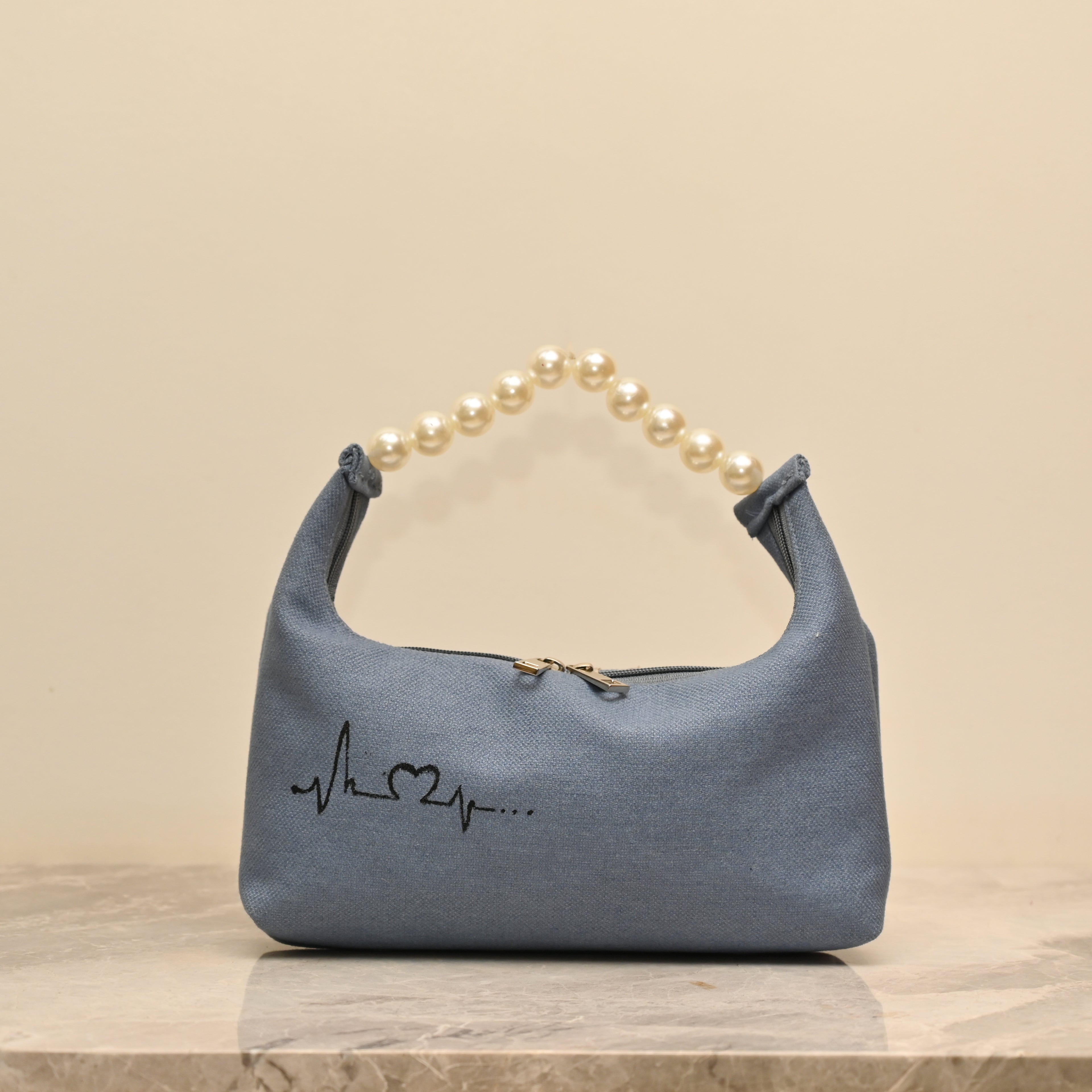 Cream Pearl Designer Bag