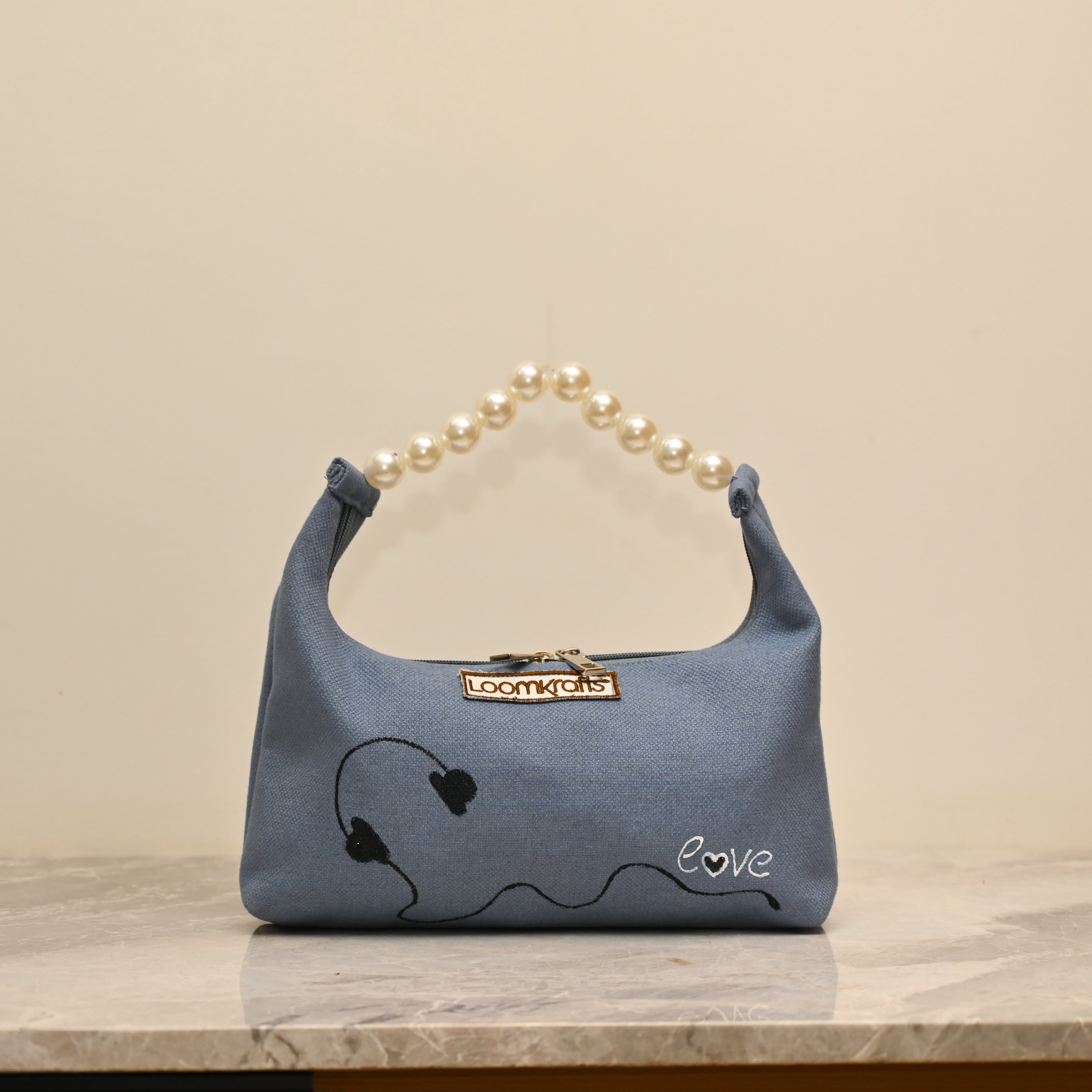 Cream Pearl Designer Bag