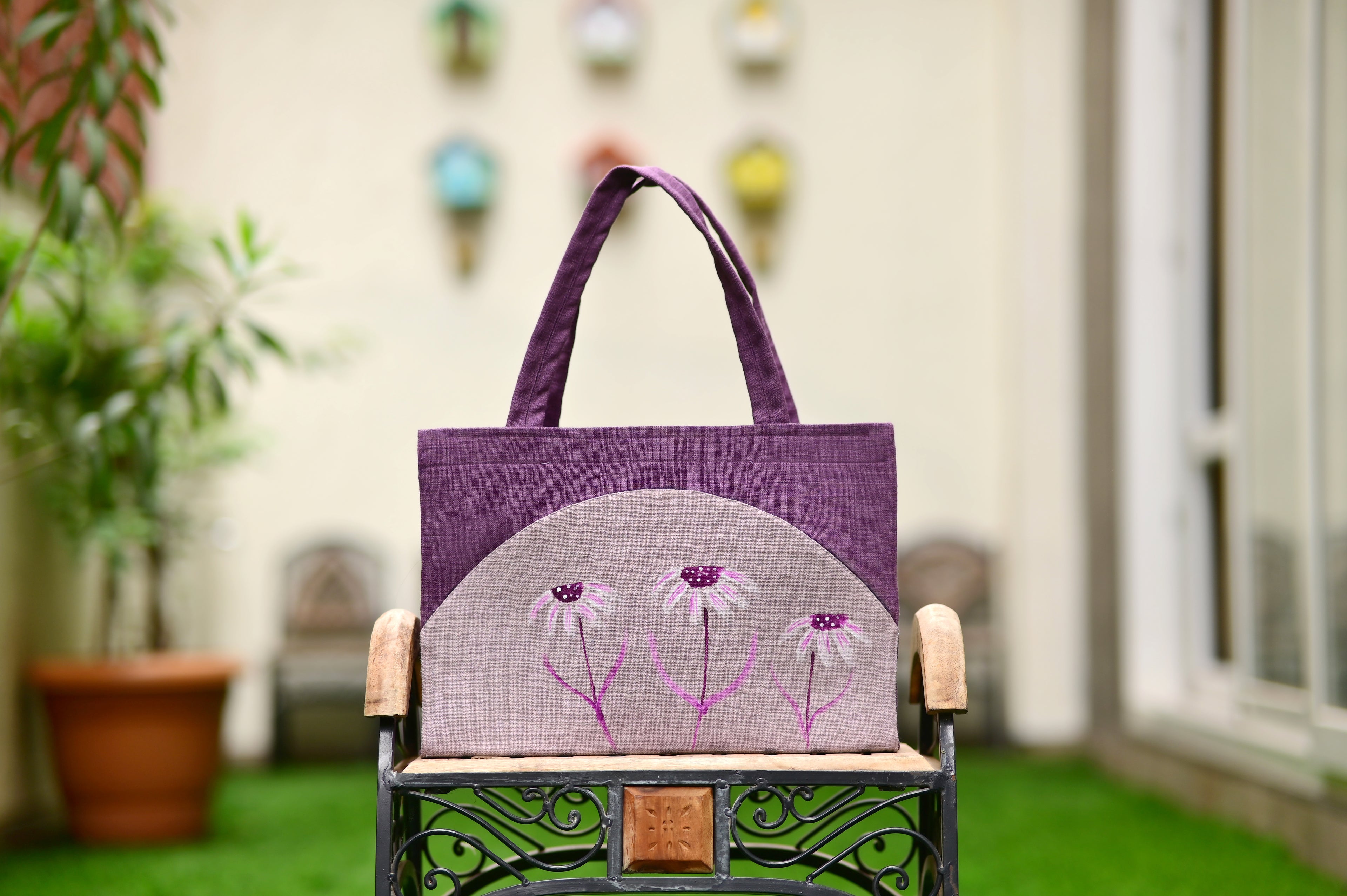 Purple Garden Tote