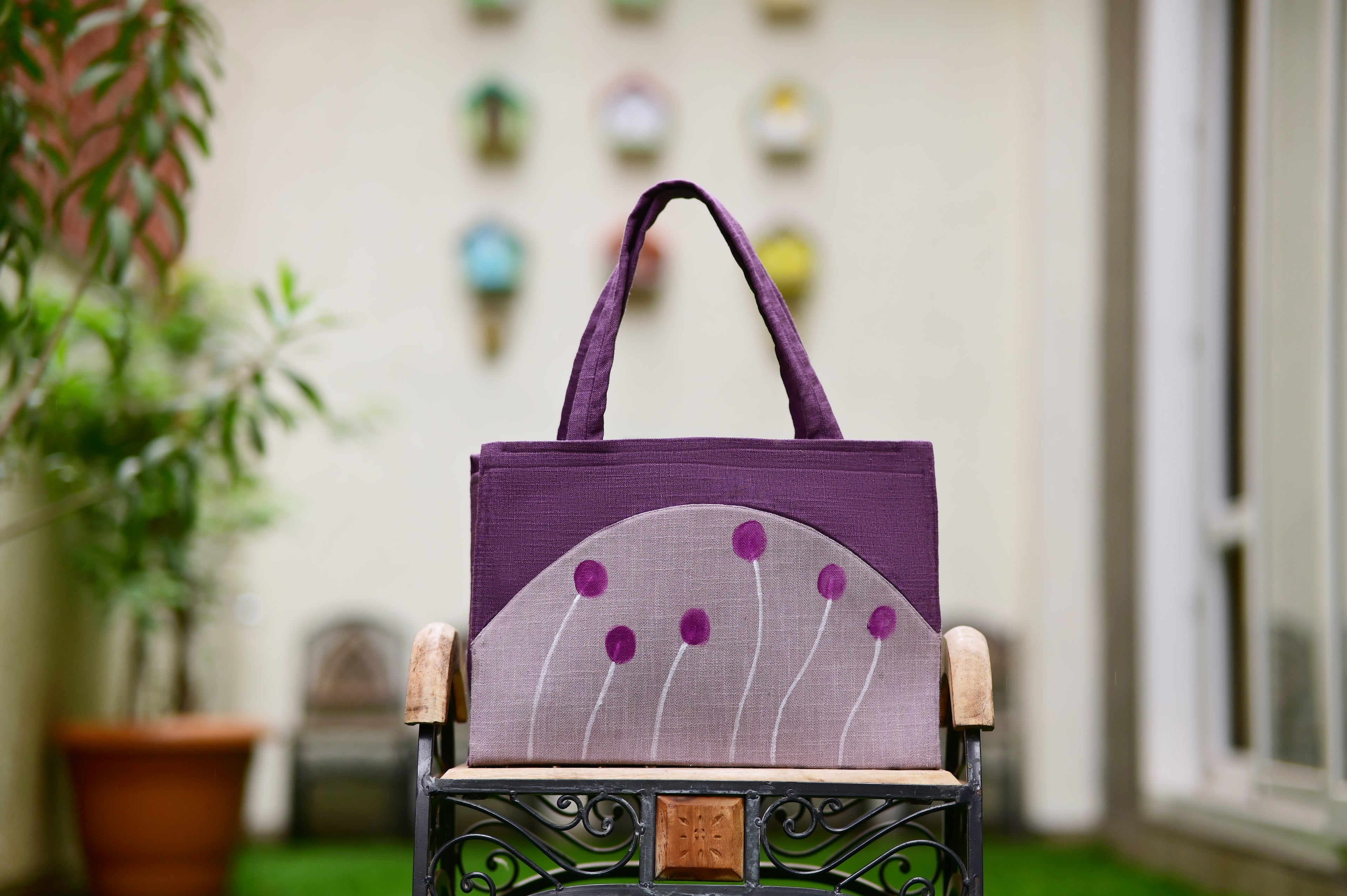 Purple lean Garden Tote
