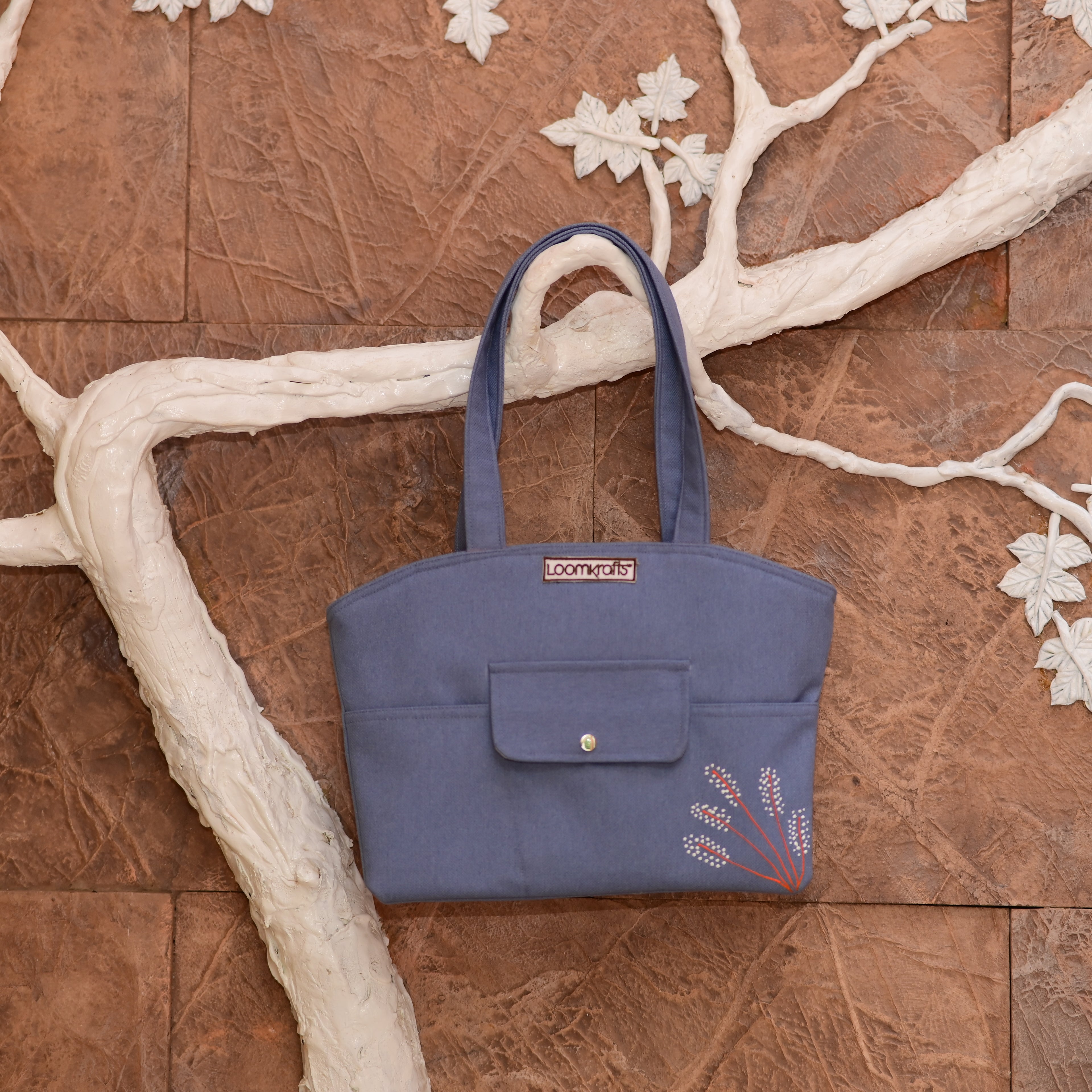 Plain Blue Tote